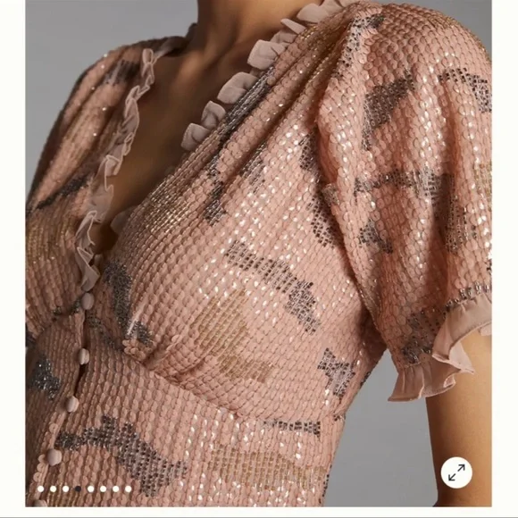 Anthologies Sequin V-Neck Alluring & Stylish Top - Picture 4 of 8